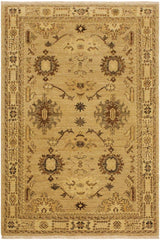 handmade Traditional Kafkaz Tan Lt. Brown Hand Knotted RECTANGLE 100% WOOL area rug 4 x 6