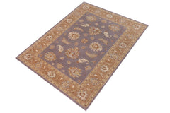 handmade Traditional Kafkaz Gray Lt. Brown Hand Knotted RECTANGLE 100% WOOL area rug