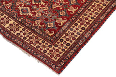 handmade Geometric Super Kazak Red Beige Hand Knotted RECTANGLE 100% WOOL area rug 8 x 11