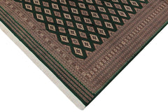 handmade Geometric Bokhara Green Taupe Hand Knotted RECTANGLE 100% WOOL area rug 9 x 12