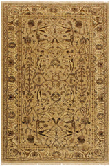 handmade Traditional Kafkaz Tan Beige Hand Knotted RECTANGLE 100% WOOL area rug 4 x 6