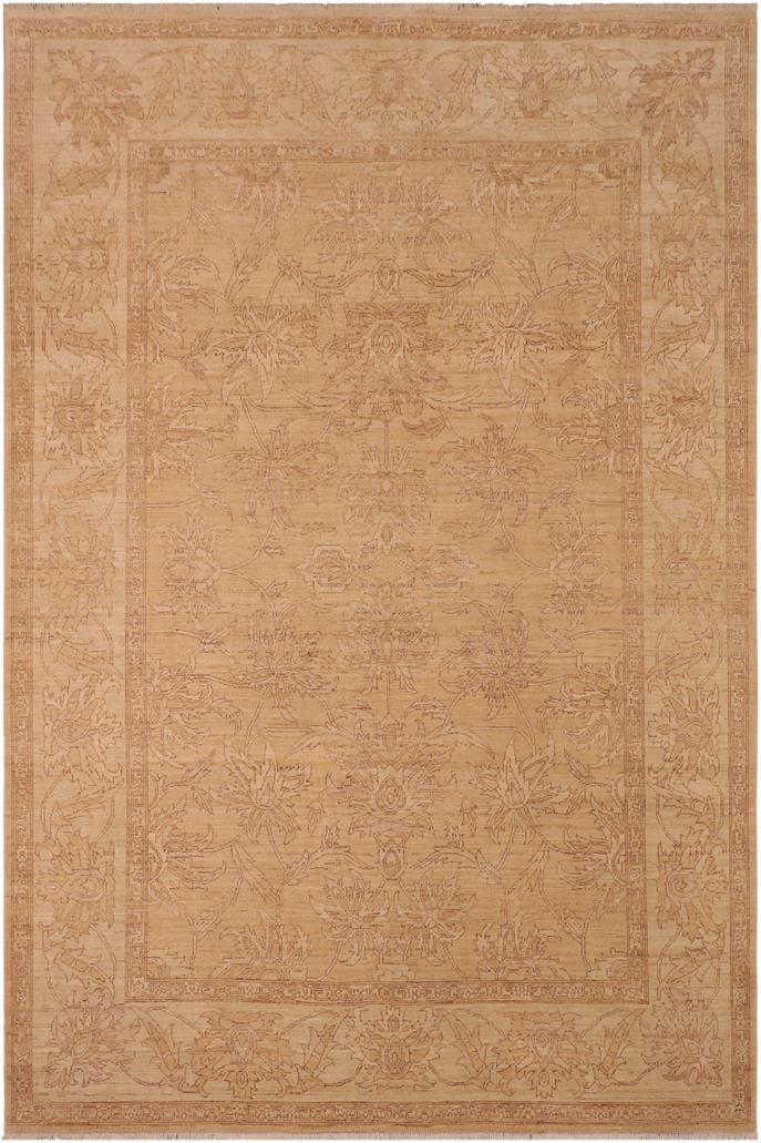 handmade Traditional Kafkaz Gold Tan Hand Knotted RECTANGLE 100% WOOL area rug 8 x 10