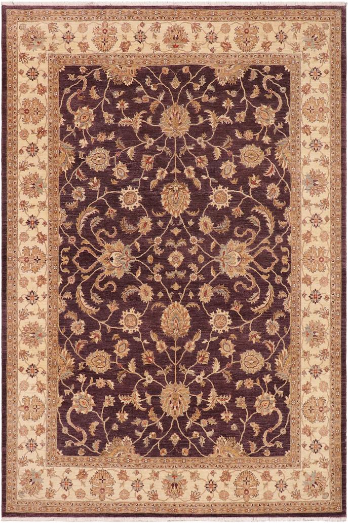 handmade Traditional Kafkaz Purple Beige Hand Knotted RECTANGLE 100% WOOL area rug 9 x 12