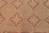 handmade Transitional Kafkaz Gold Brown Hand Knotted RECTANGLE 100% WOOL area rug 6 x 9