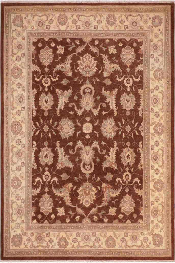 handmade Traditional Kafkaz Brown Beige Hand Knotted RECTANGLE 100% WOOL area rug 8 x 10