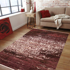 handmade Modern Kafkaz Brown Purple Hand Knotted RECTANGLE WOOL&SILK area rug 6 x 9