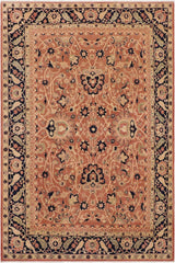 handmade Traditional Kafkaz Peach Blue Hand Knotted RECTANGLE 100% WOOL area rug 9 x 12