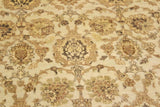 handmade Transitional Kafkaz Ivory Tan Hand Knotted RECTANGLE 100% WOOL area rug 4 x 6