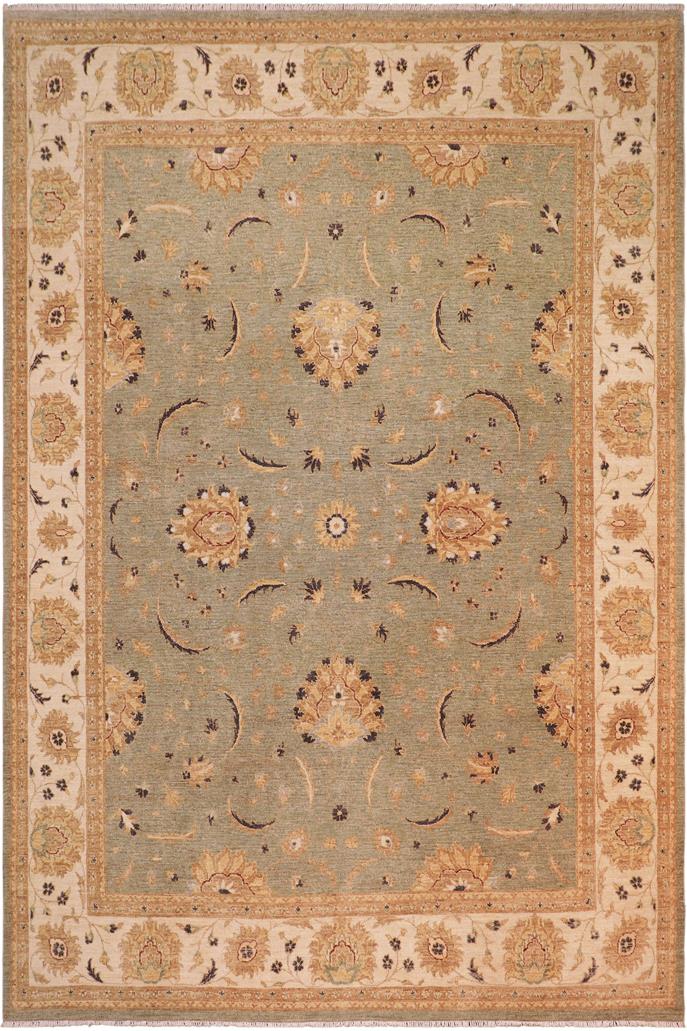 handmade Traditional Kafkaz Gray Ivory Hand Knotted RECTANGLE 100% WOOL area rug 8 x 10