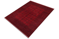 handmade Tribal Biljik Khal Mohammadi Red Blue Hand Knotted RECTANGLE 100% WOOL area rug 8 x 11