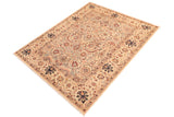 handmade Transitional Kafkaz Beige Lt. Green Hand Knotted RECTANGLE 100% WOOL area rug 7 x 10