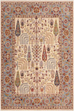 Bohemian Ziegler Virgilio Beige/Blue Wool Rug - 7'11'' x 9'11''