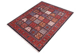 handmade Transitional Kafkaz Blue Rust Hand Knotted RECTANGLE 100% WOOL area rug 8 x 10