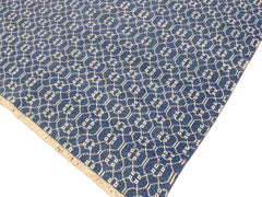 handmade Modern Elara Lt. Blue Ivory Hand Knotted RECTANGLE WOOL&SILK area rug 5x7