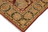 handmade Geometric Kafkaz Chobi Ziegler Brown Green Hand Knotted RECTANGLE 100% WOOL area rug 9 x 12