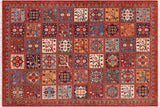 Oriental Ziegler Georgian Rust Blue Hand-Knotted Wool Rug - 9'0'' x 11'10''