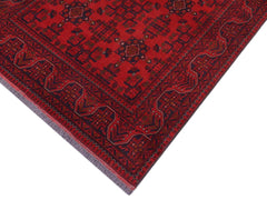 handmade Tribal Biljik Khal Mohammadi Red Blue Hand Knotted RECTANGLE 100% WOOL area rug 5x6