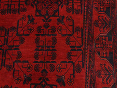 handmade Tribal Biljik Khal Mohammadi Drk. Red Black Hand Knotted RECTANGLE 100% WOOL area rug 4x6