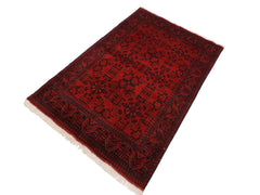 handmade Tribal Biljik Khal Mohammadi Drk. Red Black Hand Knotted RECTANGLE 100% WOOL area rug 4x6