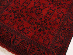 handmade Tribal Biljik Khal Mohammadi Drk. Red Black Hand Knotted RECTANGLE 100% WOOL area rug 4x6