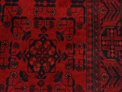 handmade Tribal Biljik Khal Mohammadi Drk. Red Black Hand Knotted RECTANGLE 100% WOOL area rug 4x6