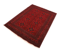 handmade Tribal Biljik Khal Mohammadi Drk. Red Black Hand Knotted RECTANGLE 100% WOOL area rug 6x8