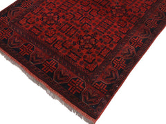 handmade Tribal Biljik Khal Mohammadi Drk. Red Black Hand Knotted RECTANGLE 100% WOOL area rug 4x6