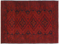 handmade Tribal Biljik Khal Mohammadi Dark Red Black Hand Knotted RUNNER 100% WOOL area rug 3 x 6