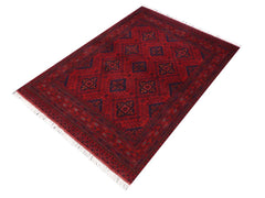 handmade Tribal Biljik Khal Mohammadi Red Blue Hand Knotted RECTANGLE 100% WOOL area rug 5x7