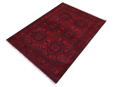 handmade Tribal Biljik Khal Mohammadi Red Blue Hand Knotted RECTANGLE 100% WOOL area rug 5x7