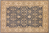 Chic Ziegler Casimira Bluish Gray Ivory Hand-Knotted Wool Rug - 8'2'' x 9'8''