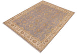 handmade Traditional Kafkaz Chobi Ziegler Lt. Gray Ivory Hand Knotted RECTANGLE 100% WOOL area rug 8 x 10