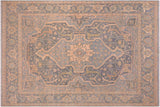 handmade Geometric Kafkaz Chobi Ziegler Gray Lt. Blue Hand Knotted RECTANGLE 100% WOOL area rug 8 x 10