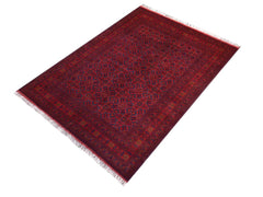 handmade Tribal Biljik Khal Mohammadi Red Blue Hand Knotted RECTANGLE 100% WOOL area rug 6x8