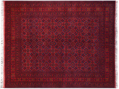 handmade Tribal Biljik Khal Mohammadi Red Blue Hand Knotted RECTANGLE 100% WOOL area rug 6x8