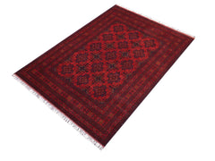 handmade Tribal Biljik Khal Mohammadi Red Blue Hand Knotted RECTANGLE 100% WOOL area rug 6x8