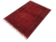 handmade Tribal Biljik Khal Mohammadi Drk. Red Drk. Blue Hand Knotted RECTANGLE 100% WOOL area rug 5x6