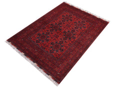 handmade Tribal Biljik Khal Mohammadi Red Blue Hand Knotted RECTANGLE 100% WOOL area rug 5x7