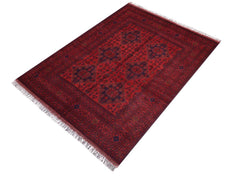 handmade Tribal Biljik Khal Mohammadi Red Blue Hand Knotted RECTANGLE 100% WOOL area rug 6x8