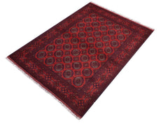 handmade Tribal Biljik Khal Mohammadi Red Blue Hand Knotted RECTANGLE 100% WOOL area rug 5x7