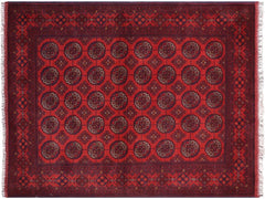 handmade Tribal Biljik Khal Mohammadi Red Blue Hand Knotted RECTANGLE 100% WOOL area rug 5x7