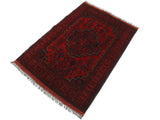 handmade Tribal Biljik Khal Mohammadi Red Blue Hand Knotted RECTANGLE 100% WOOL area rug 3x5