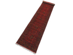 handmade Tribal Biljik Khal Mohammadi Red Blue Hand Knotted RUNNER 100% WOOL Runner 3x13