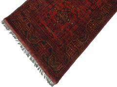 handmade Tribal Biljik Khal Mohammadi Red Blue Hand Knotted RUNNER 100% WOOL Runner 3x13