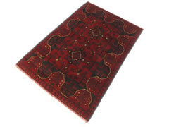 handmade Tribal Biljik Khal Mohammadi Red Blue Hand Knotted RECTANGLE 100% WOOL area rug 3x4