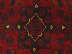 handmade Tribal Biljik Khal Mohammadi Red Blue Hand Knotted RECTANGLE 100% WOOL area rug 3x4