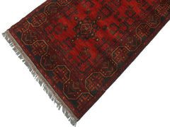 handmade Tribal Biljik Khal Mohammadi Red Blue Hand Knotted RUNNER 100% WOOL Runner 3x13