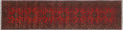 handmade Tribal Biljik Khal Mohammadi Red Blue Hand Knotted RUNNER 100% WOOL Runner 3x13