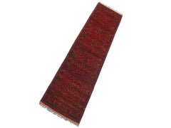 handmade Tribal Biljik Khal Mohammadi Red Blue Hand Knotted RUNNER 100% WOOL Runner 3x9