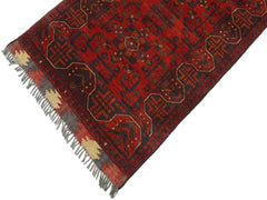 handmade Tribal Biljik Khal Mohammadi Red Blue Hand Knotted RUNNER 100% WOOL Runner 3x9